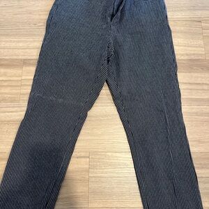 Banana Republic Black and White Striped Chinos